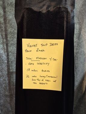 Zara Black Velvet Slip Dress